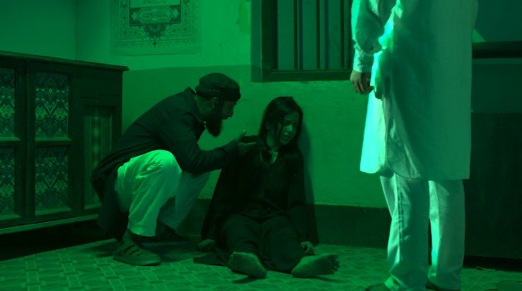 Cinematic blurred city lights